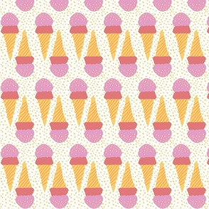 Summer pink ice creams