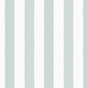 Modern Minimalist Two Tone White and Dusky Grey Blue Deckchair Vertical Coastal Stripes