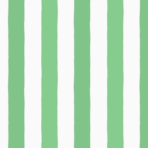 Modern Minimalist Two Tone White and Pistachio Green Deckchair Vertical Coastal Stripes