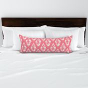 Diamond Shape Pattern Strawberry Pink and Offwhite