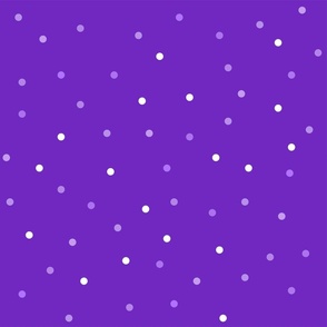 Seamless Purple And White Random Polka Dots Pattern