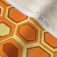 Retro Hexagons (6") - orange, yellow, brown (ST2023RH)