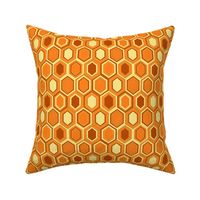 Retro Hexagons (6") - orange, yellow, brown (ST2023RH)