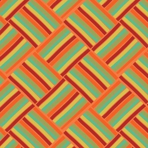 Diagonal Cushion Weave-Mardi Gras Palette