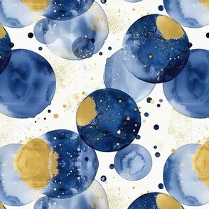 Blue and gold spots