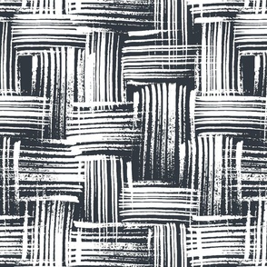 Paint Stroke Woven Texture in Black and White