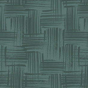 Paint Stroke Woven Texture in Emerald Green
