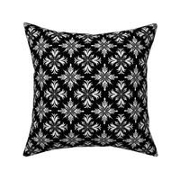 Classic Black and White Baroque Pattern 6