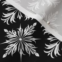 Classic Black and White Baroque Pattern 6