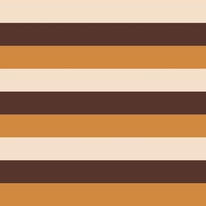 Ecru Large Scale Basic Horizontal Stripes