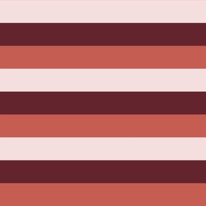 Large Scale Heavenly Pink Basic Horizontal Stripes