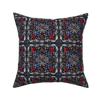 Red White and Blue Gothic Quilt Square 5