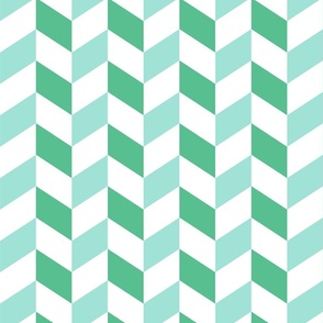 colour block chevron/green and mint