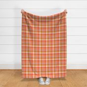 Colorful Cozy Cottage Christmas Tartan Plaid in Coral Reds