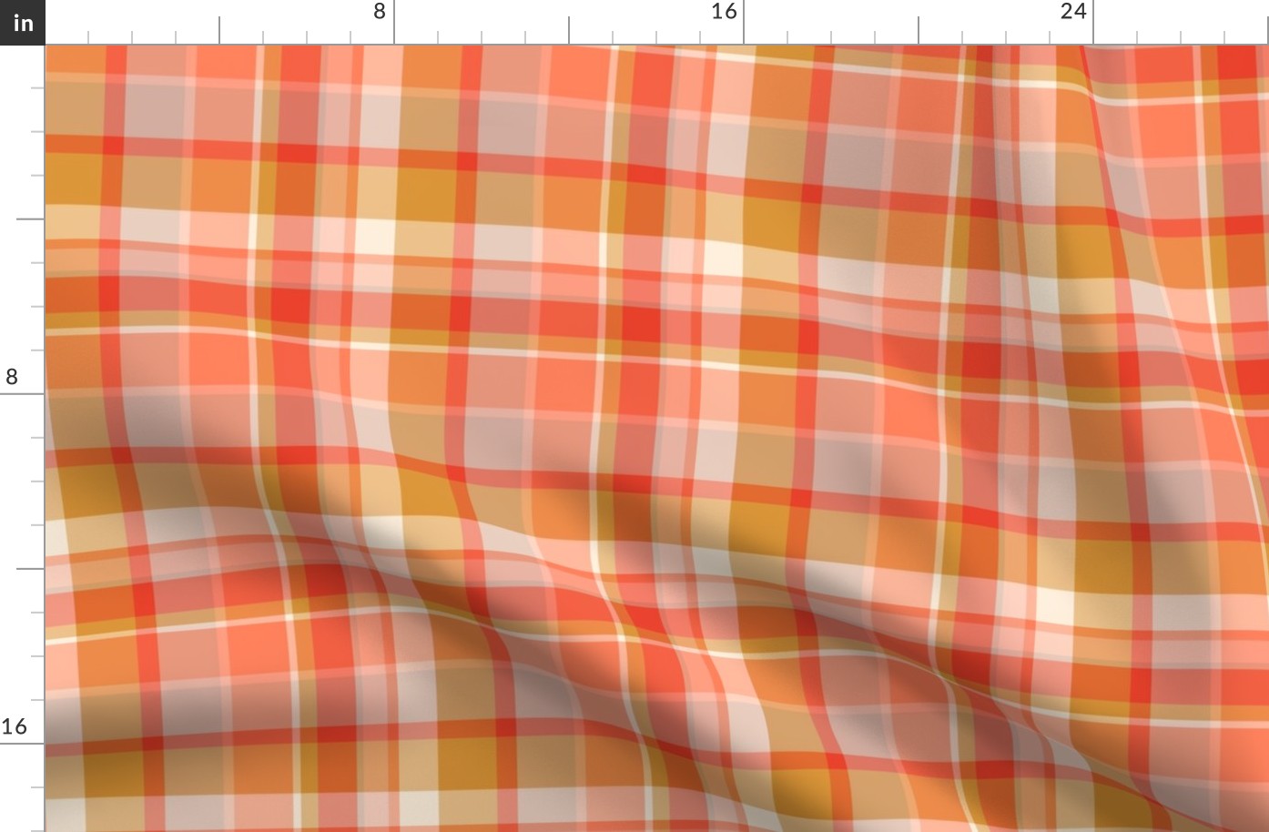 Colorful Cozy Cottage Christmas Tartan Plaid in Coral Reds