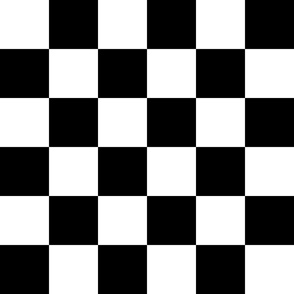 (L) Painted Textured Checkerboard, Checks Black and White