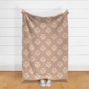 Jumbo Simple Block Print Florals (Pink and Beige)(24")