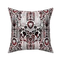 Vintage Glamour Art Deco Garden in Black, White and Red