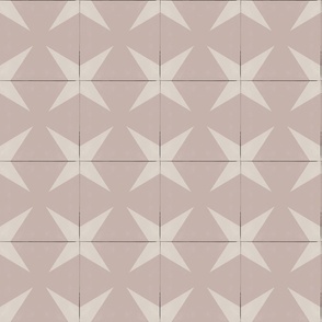 Midcentury Modern Retro Starburst Faux Tile in Warm Neutrals from Benjamin Moore Batik and Sonnet