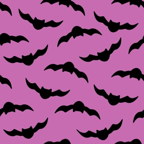 large bats / black on purple 