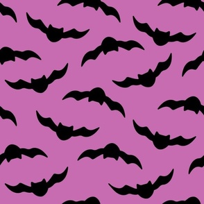 medium bats / black on purple 