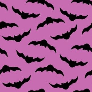 small bats / black on purple 