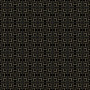 Golden Moorish Cross in Geometric Squares Small