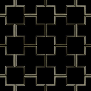 Simple Golden Geometric Intelocking Squares  