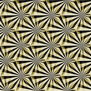 Windmill Kaleidoscope Pattern in Yellow