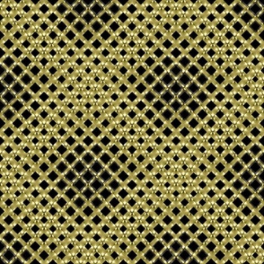 Golden Mesh Woven Diamond Pattern   