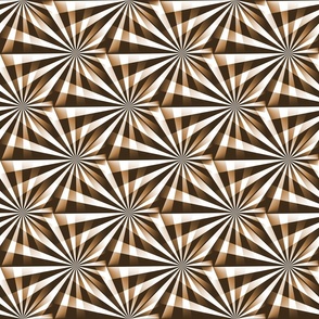Windmill Kaleidoscope Pattern in Brown
