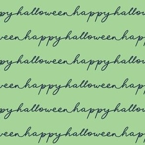 LIME PASTEL GREEN HAPPY HALLOWEEN HAND LETTERING
