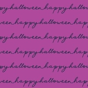 PURPLE HAPPY HALLOWEEN HAND LETTERING