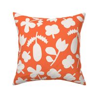 Paper Cut Folk Floral XL | Red-Orange