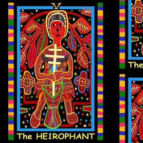 Tarot Card - Heirophant - Red Black Blue Orange - Design 17088933