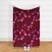 Cute Floral in Red - Large scale