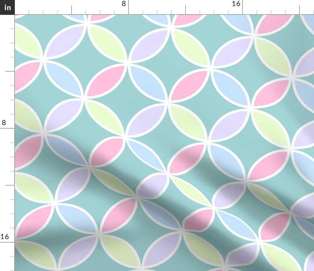 Elegant Geometry: Pastel Circles Pattern (Large) - 21 inch