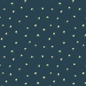 Simple Daisies on Navy Blue/M - Non-Directional