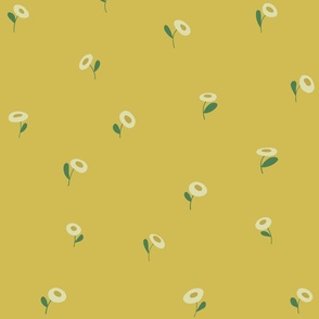 Simple Daisies on Yellow - Directional/Large