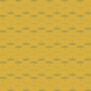 Sage Dragonfly in Gold Yellow  - 3" repeat