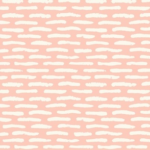 Coastal charm: water ripple dashes in a block print style, horizontal two color abstract