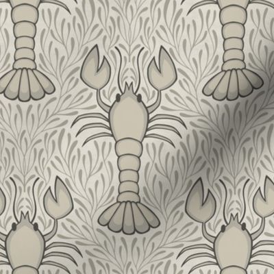  lobsters and coral neutral damask (small)