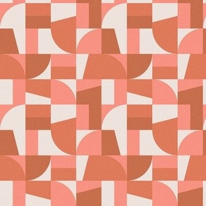 Puzzle Tiles XS - Salmon and Terracotta