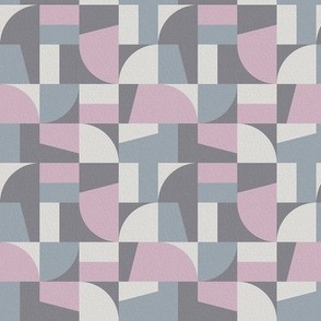 Puzzle Tiles XS - Silver and Blush Pink