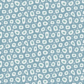 textured circle squiggles - bold - abstract - faded teal blue, green (small)