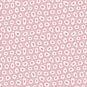 textured circle squiggles - bold - abstract - faded pink, coral (small)