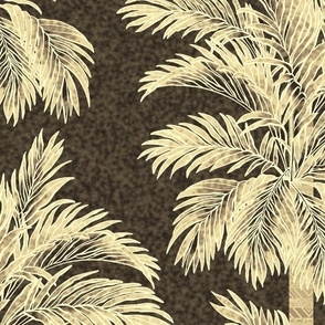 Vintage Glamour - Hollywood Regency - The Palm Tree - Champagne Gold Gradient 2
