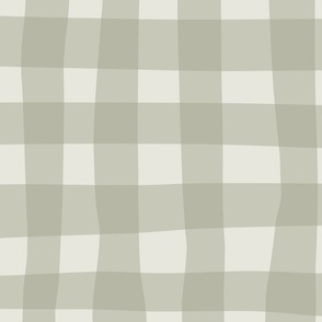 (L) Jam Jar Gingham - Wonky Check - October Mist 1495