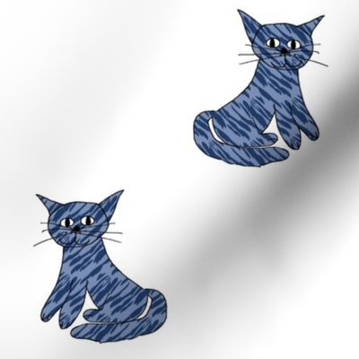Cool stripey blue cat