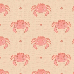 Cute Crab_Cream_Pink_Large Scale_17090981